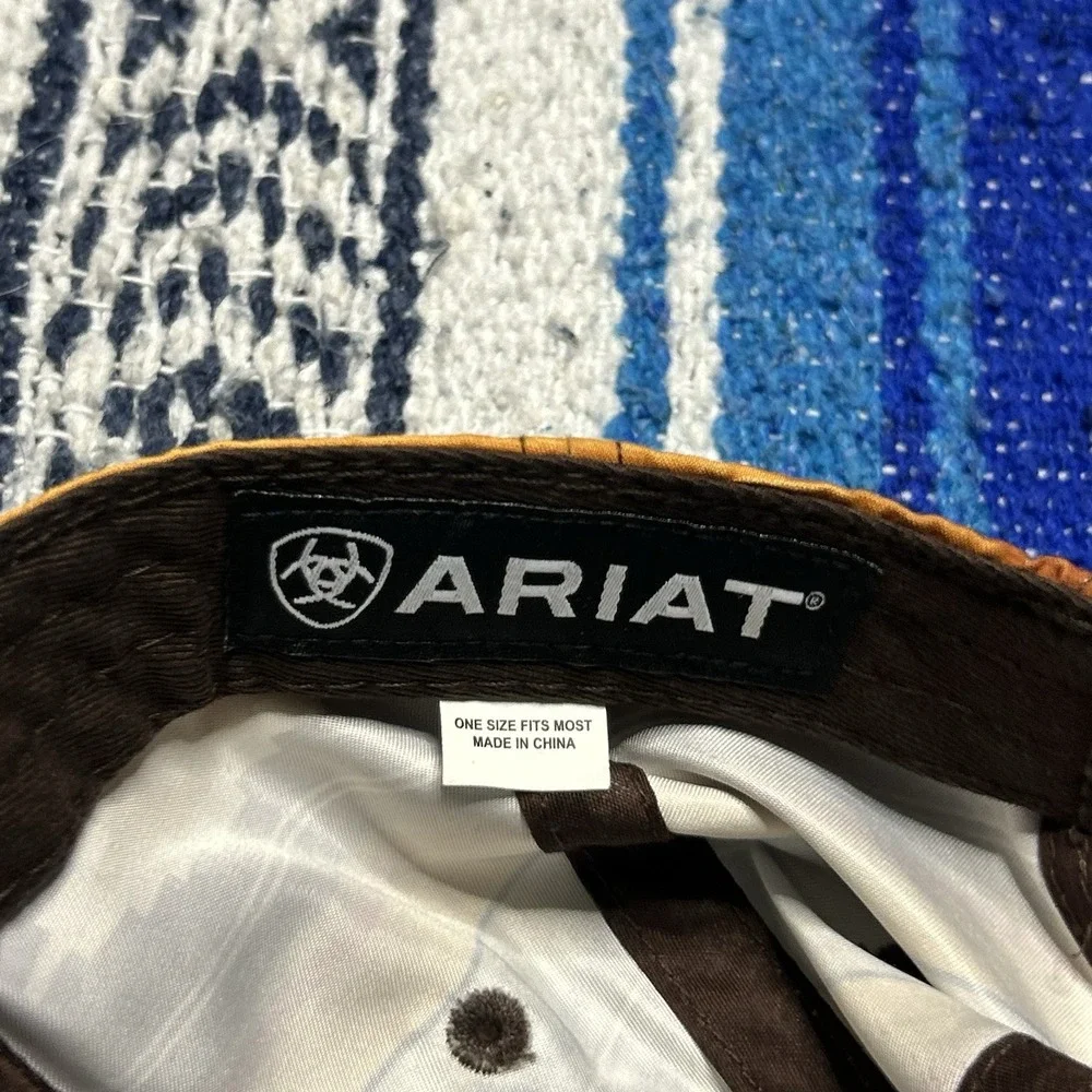Ariat Ladies Western Brown Aztec Pattern Adjustable Hat Rodeo Ranch Workwear